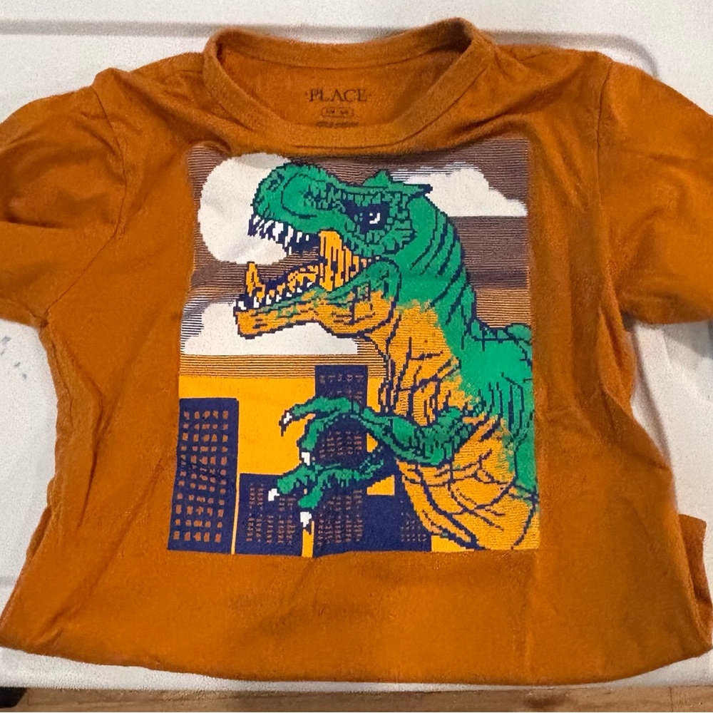 Place Orange and Green Dinosaur Tee